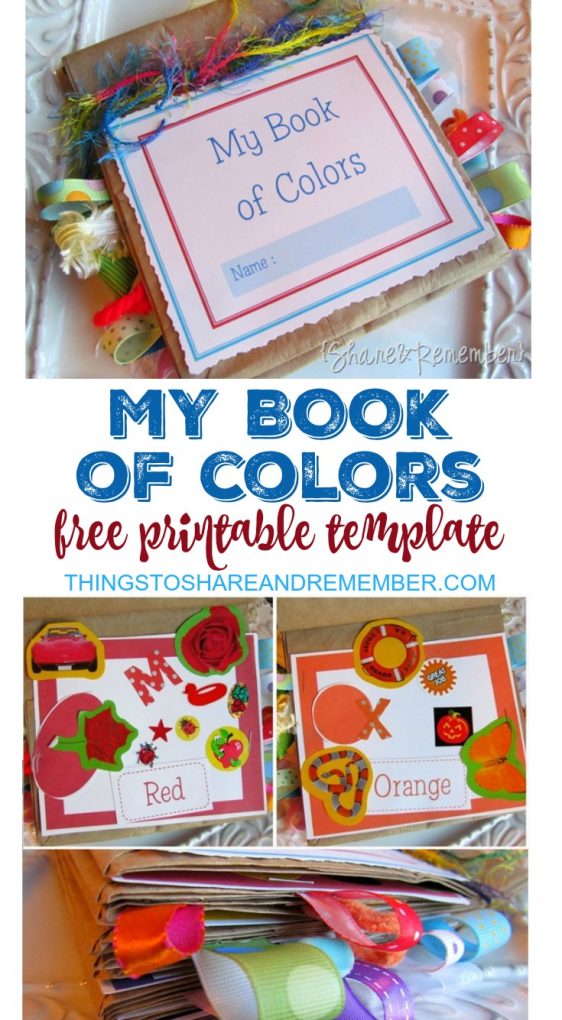 My Book of Colors Book with Printable Template