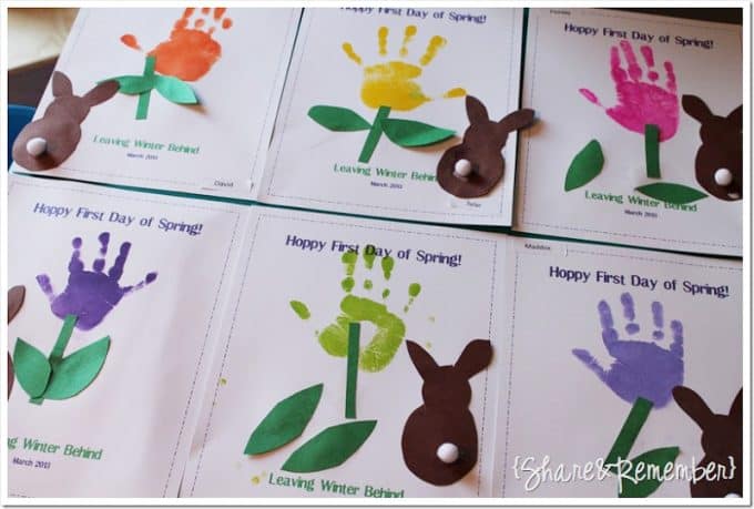 Spring Easter Preschool Handprint Art