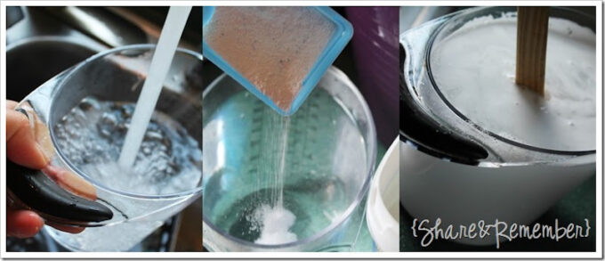 Mixing OxiClean for cleaning car upholstery