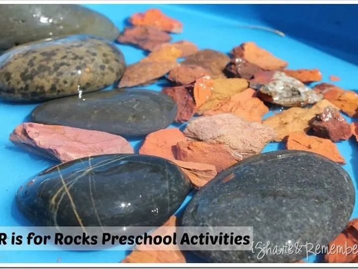 water and rocks sensory play