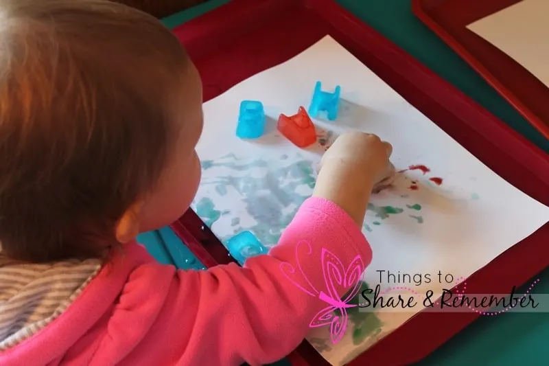 Alphabet Ice Painting