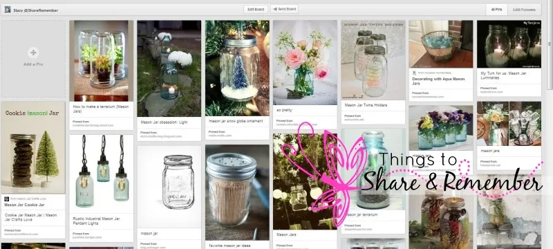 Mason Jar Obsession Pinterest Board