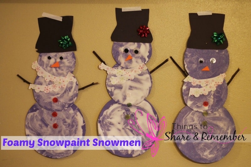 Foamy Snowpaint Snowman Craft