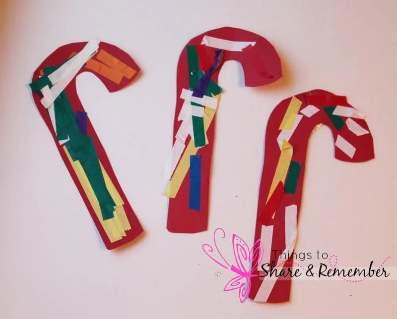 Candy Cane Preschool Crafts and Pattern