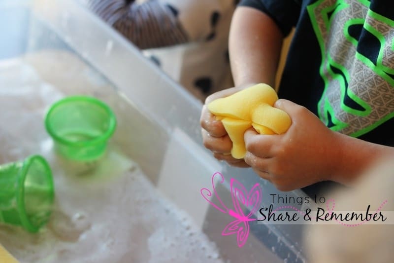 Sponges in the water table preschool play and more water table sensory play ideas