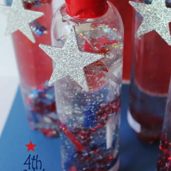 sparkle bottle sensory craft for 4th of July