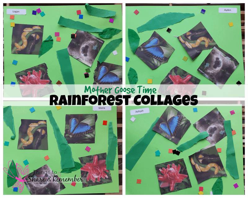 Mother Goose Time Rainforest tema collager