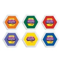 Colorations Classic Colors Jumbo Washable Stamp Pads - Set of 6