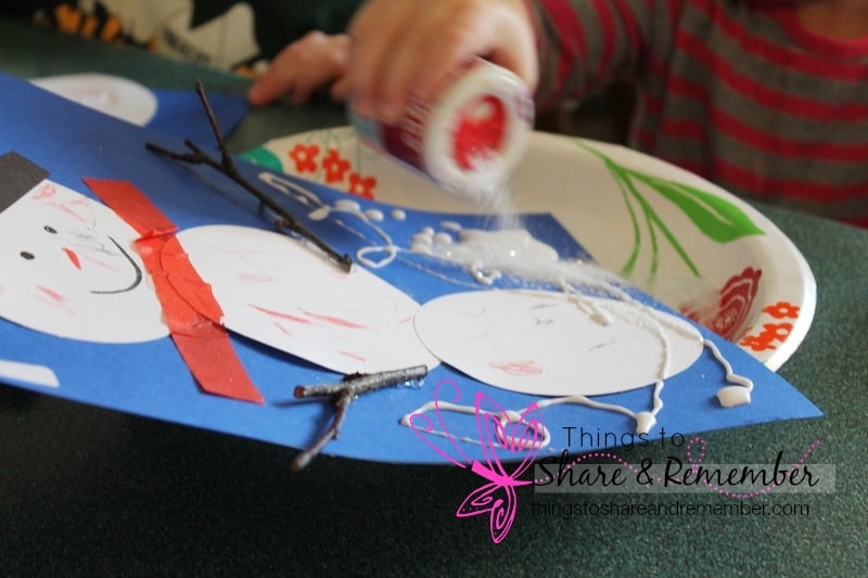 Build a Snowman Art for Preschoolers #MGTblogger Things to Share & Remember