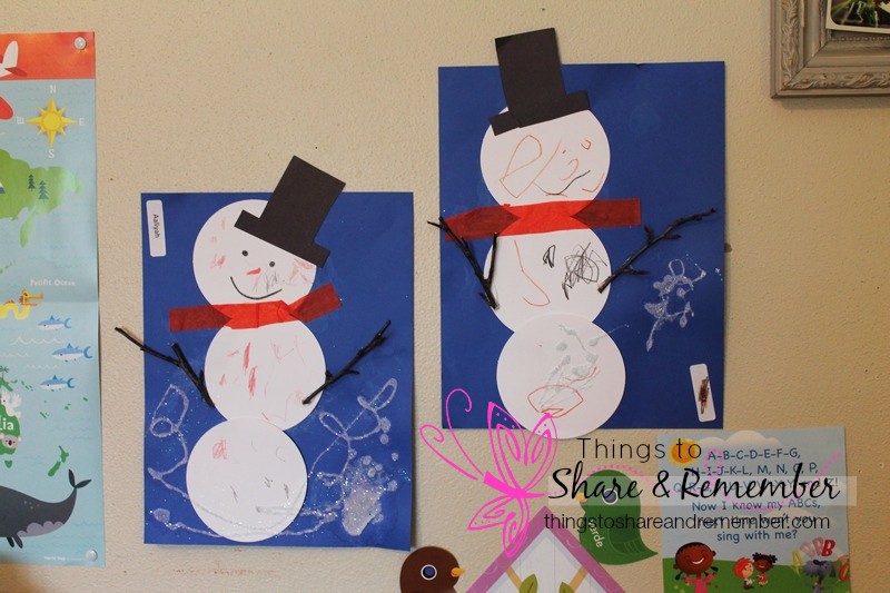 Build a Snowman Art for Preschoolers - Mother Goose Time Winter Wonderland theme project