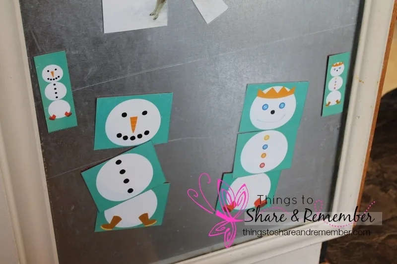 snowman puzzles Build a Snowman Art for Preschoolers #MGTblogger Things to Share & Remember