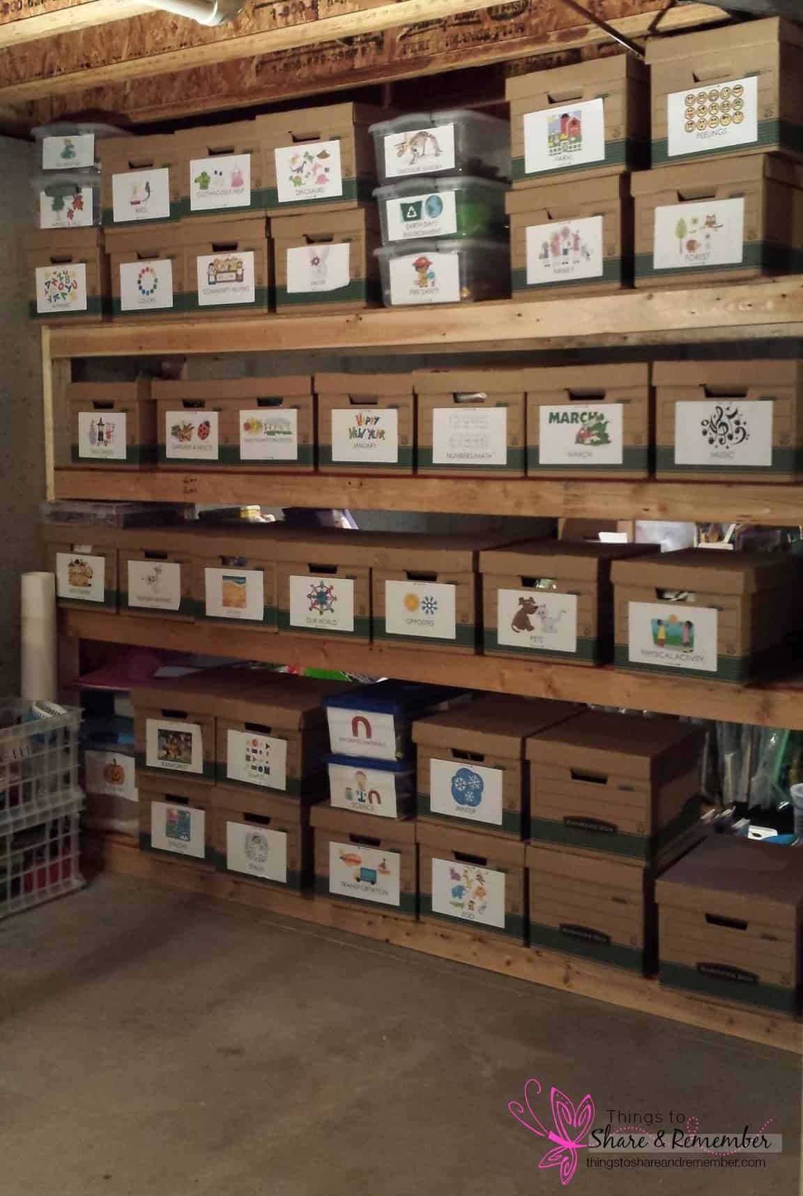 child care preschool storage -Organizing all those Supplies #MGTblogger