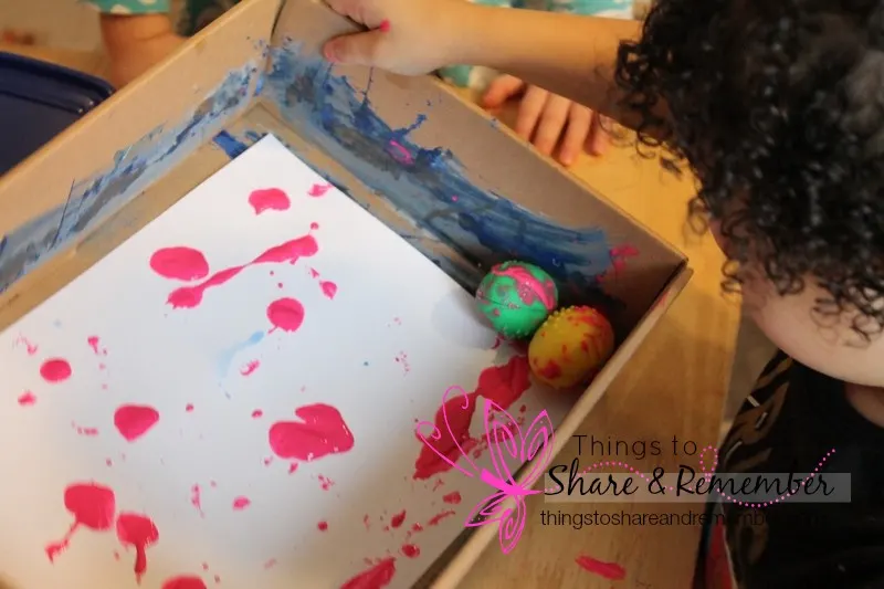 Learning about Ovals #MGTblogger - dinosaur egg painting
