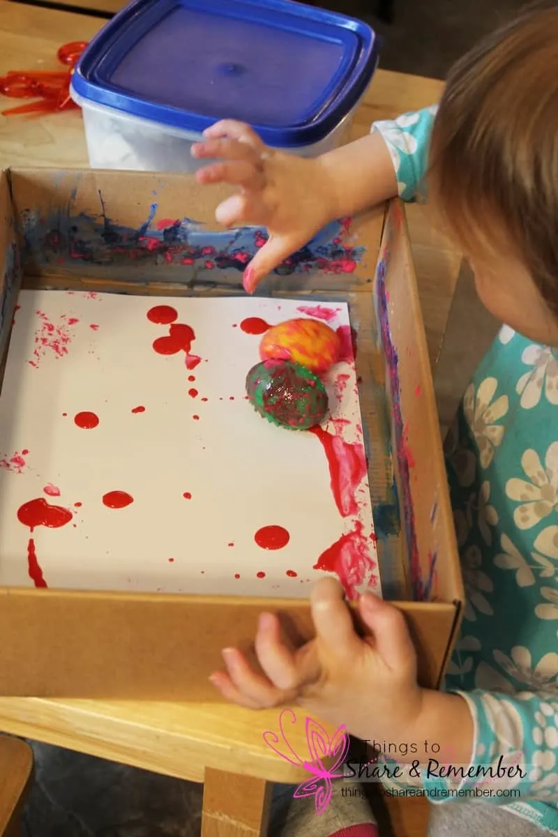 Learning about Ovals #MGTblogger - dinosaur egg painting