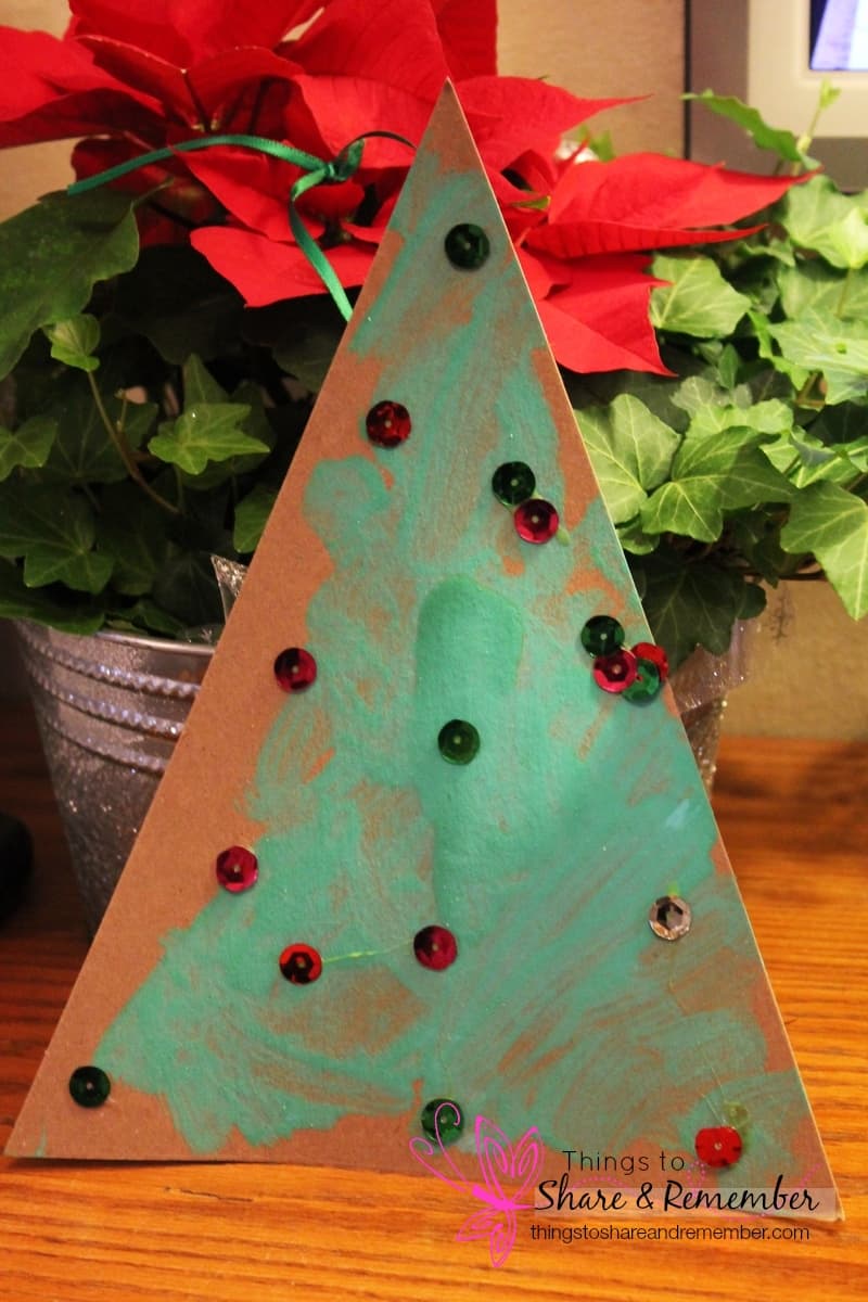 painted christmas tree preschool craft