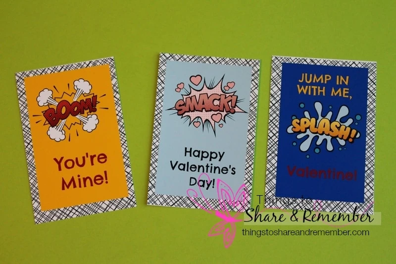 Printable Valentines for Little Friends - Share & Remember - comic cards