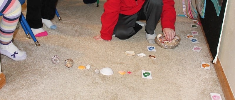 counting shells preschool math #MGTblogger