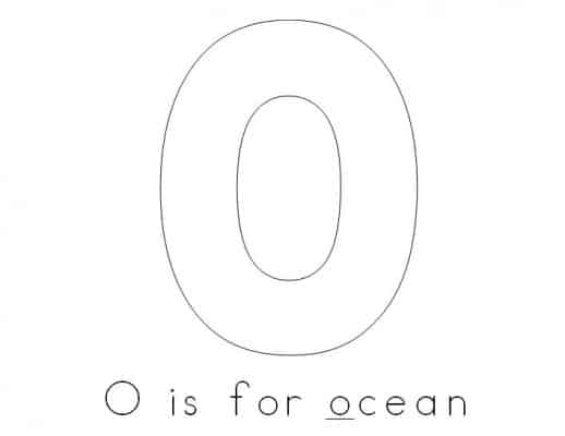 O is for Ocean Printable