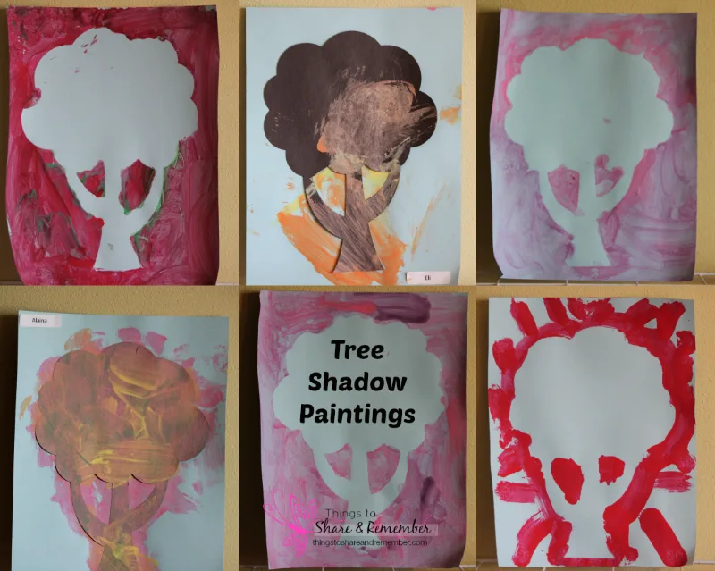 tree paintings collage