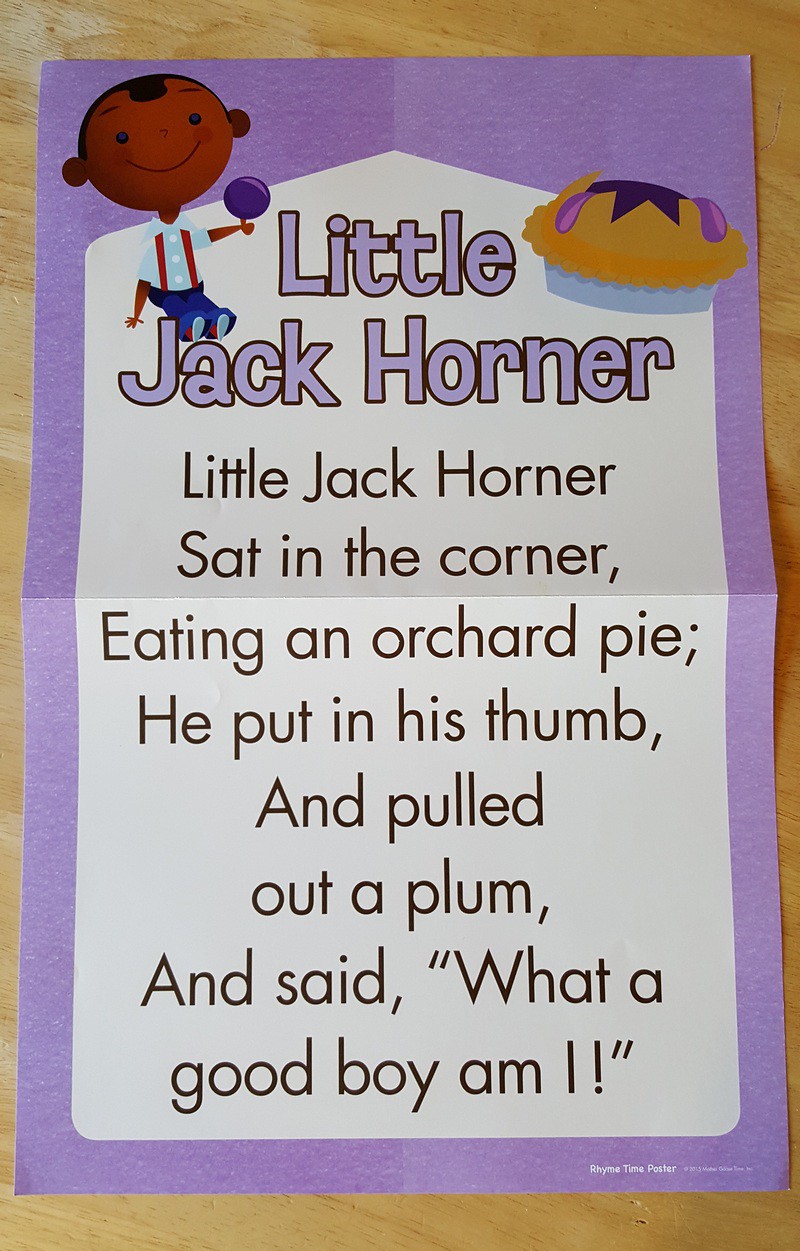Little Jack Horner rhyme Mother Goose Time