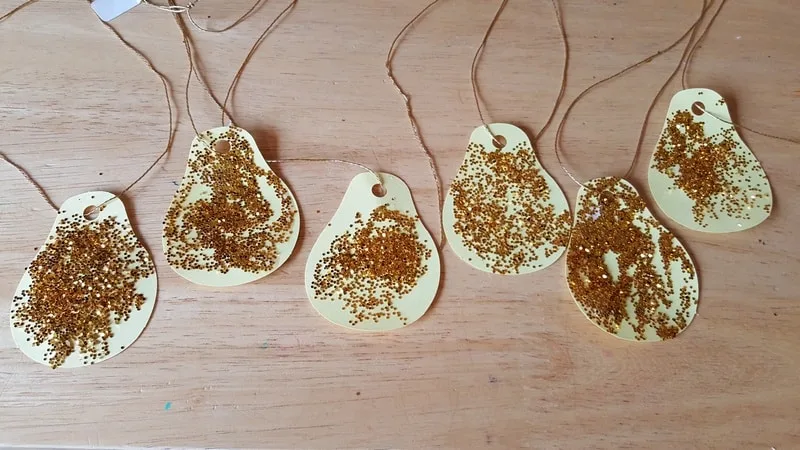 Golden pear necklaces