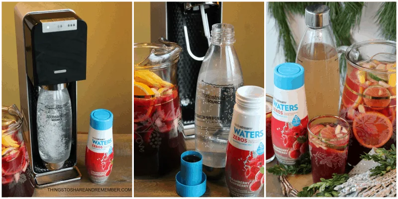 Cranberry Raspberry Sparkling Sangria SodaStream Power Automatic Sparkling Water Maker and SodaStream Sparkling Drink Mixes