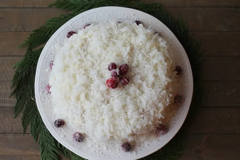 White Chocolate Marshmallow Snowflake Cake #SweetenTheSeason 