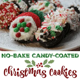 no bake candy coated christmas cookies
