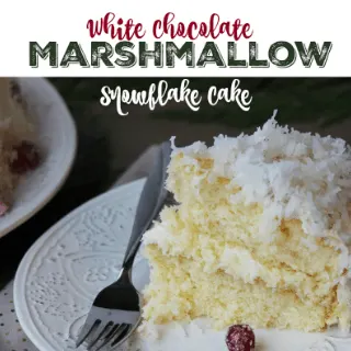 white chocolate marshmallow snowflake cake #SweetenTheSeason