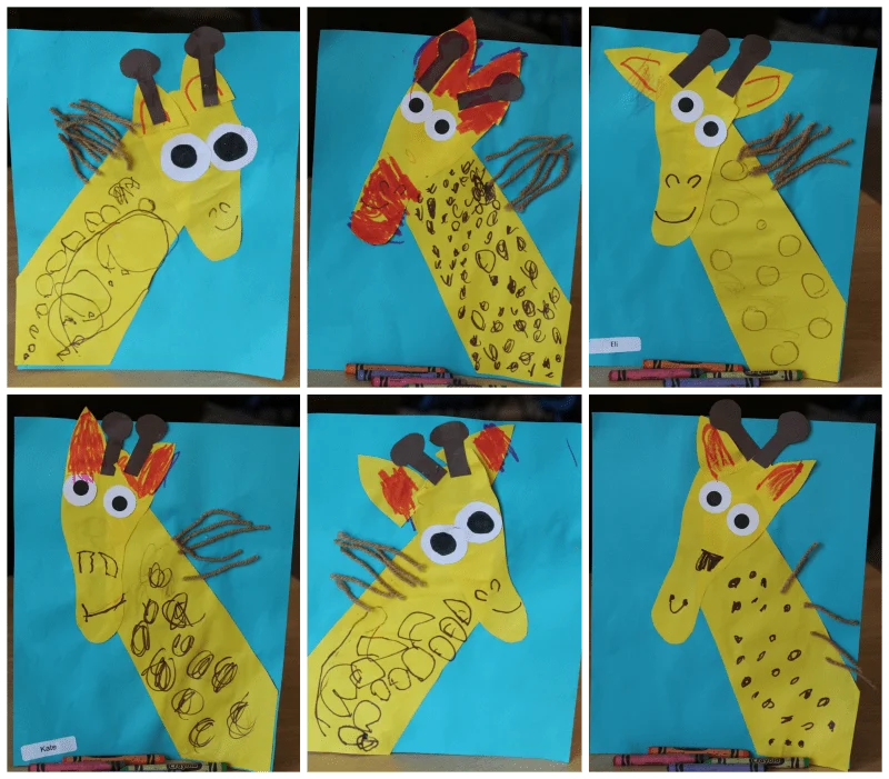 Learning about giraffes - Giraffe art #MGTblogger