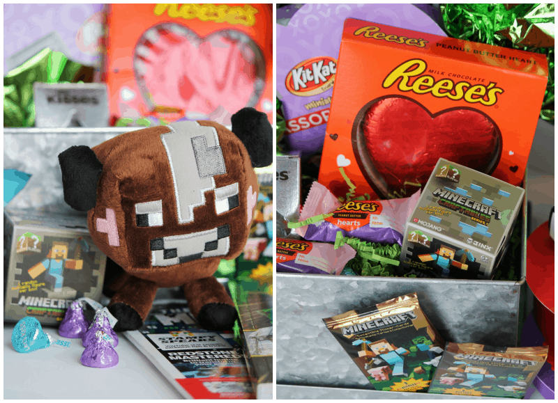 Minecraft Valentine Gift Basket #HSYMessageOfLove