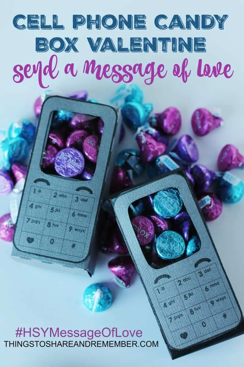 Cell Phone Candy Box Valentine #HSYMessageOfLove