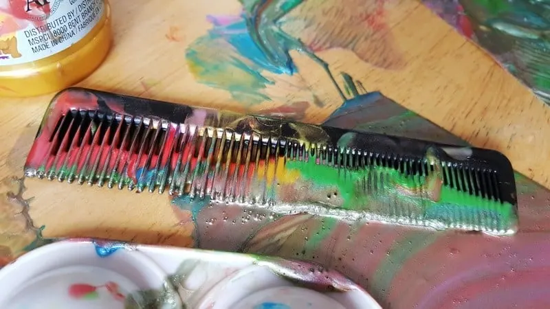 painting with a comb