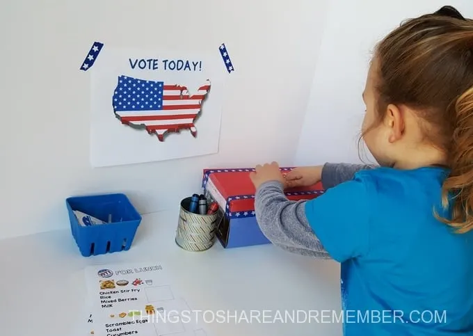 preschool voting activities casting vote