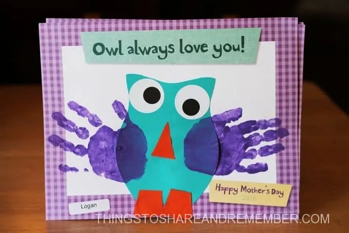 Personalised Happy Mothers Day Card Love Owls Tree Branch Red Heart Cuddles
