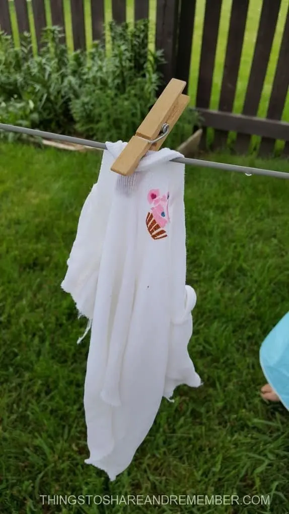 baby shirt on the clothesline