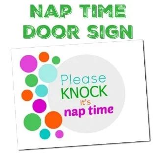 Nap Time Door Sign