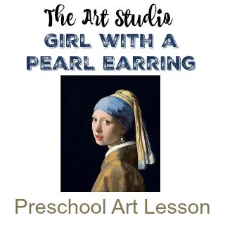 Girl with a Pearl Earring Preschool Art Lesson