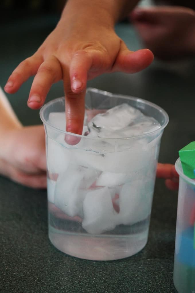 speeding up the change from solid to liquid with hot water