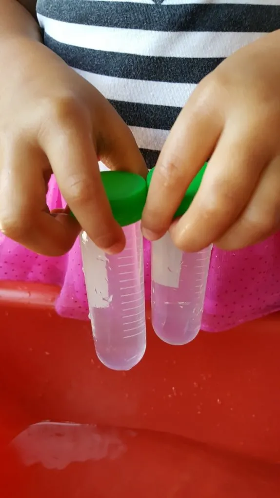 water liquid in test tubes