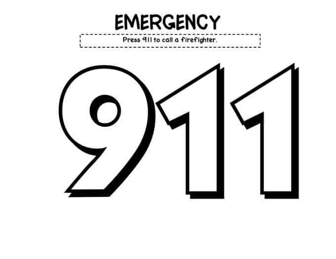 Call 911 Coloring Pages Sketch Coloring Page