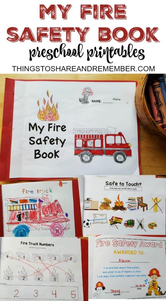 My Fire Safety Book Preschool Printables