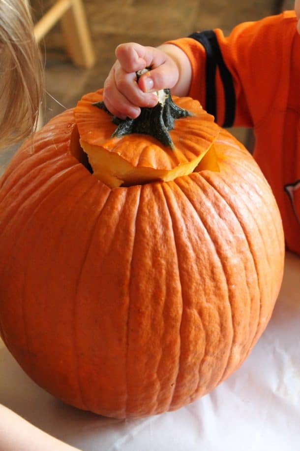 inside a pumpkin