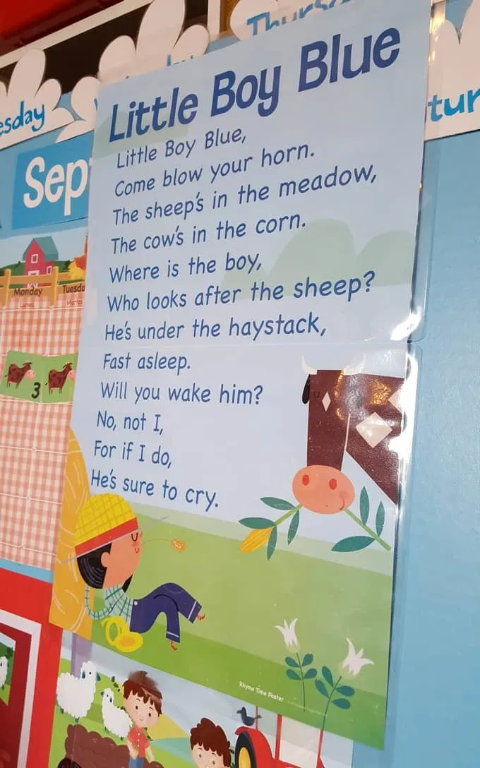 little-boy-blue nursery rhyme poster 