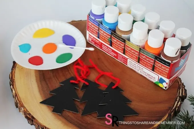 Painted Chalkboard Trees supplies