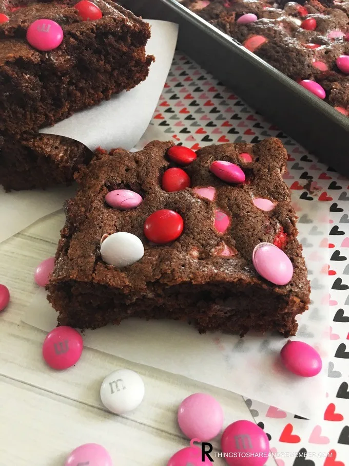 Valentine M&M Brownies 