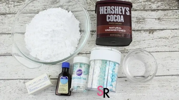 making the frosting for Chocolate Marshmallow Cookie Recipe