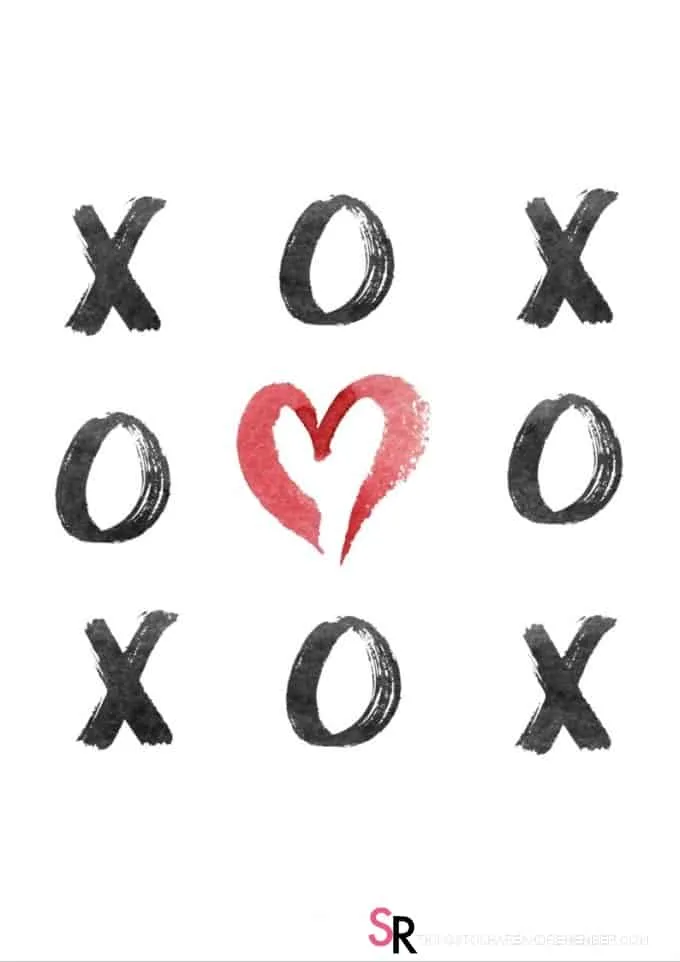 XOXO Valentine Wall Art Printable