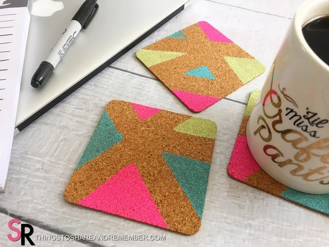 DIY Painted Cork Coasters