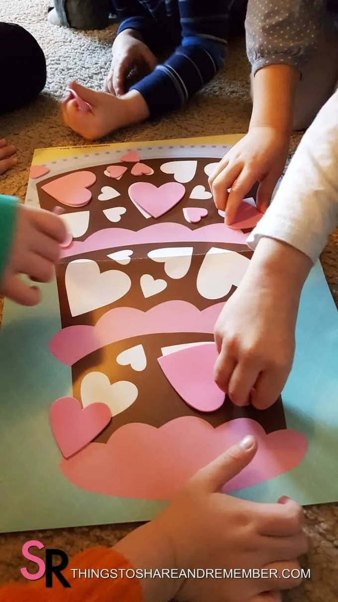 Pat a Cake Nursery Rhyme Activities heart shapes